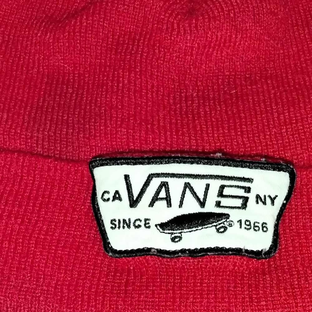 Unisex, One Size, Retro vans Red beanie